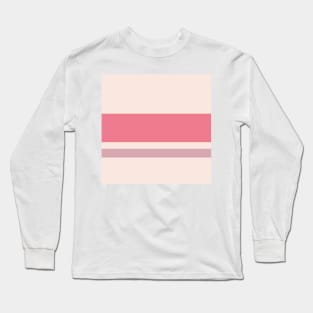 A solid mixture of Faded Pink, Light Blue Grey, Very Light Pink and Carnation stripes. Long Sleeve T-Shirt